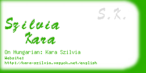 szilvia kara business card